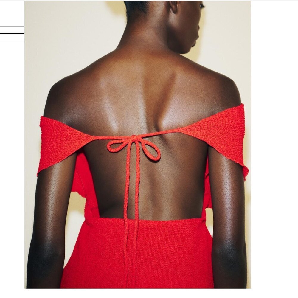 Zara Red Skirt Set (Multi Layered Top!) - Picture 6 of 10